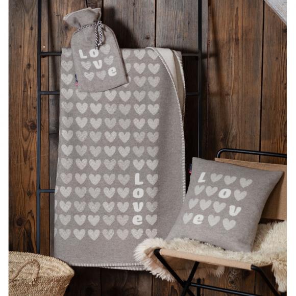 David Fussenegger Hearts & Love Sylt Blanket Throw Beige