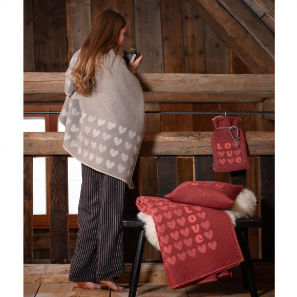 David Fussenegger Hearts & Love Sylt Blanket Throw Beige