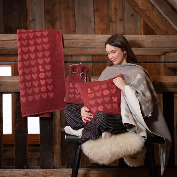 David Fussenegger Hearts & Love Sylt Blanket Throw Red