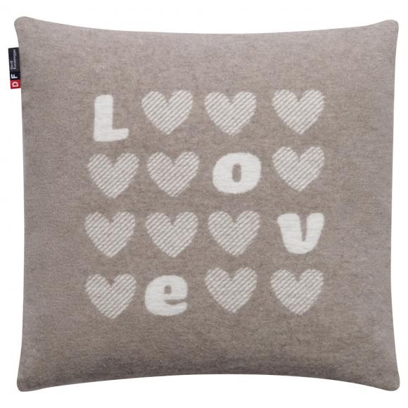 David Fussenegger Hearts & Love Silvretta Cushion Cover Beige
