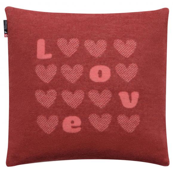David Fussenegger Hearts & Love Silvretta Cushion Cover Red