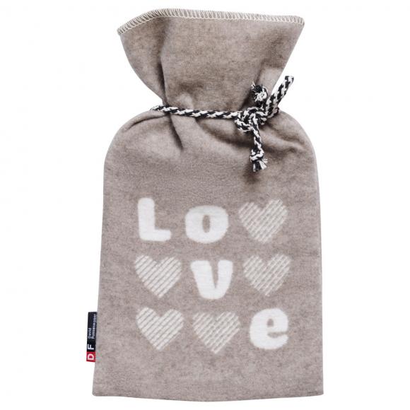 David Fussenegger Hearts & Love Silvretta Hot Water Bottle Beige