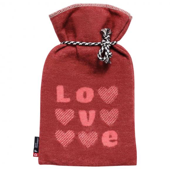 David Fussenegger Hearts & Love Silvretta Hot Water Bottle Red