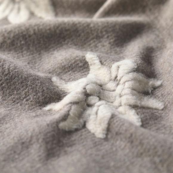 David Fussenegger Edelweis Carla structured Blanket Throw Smoke