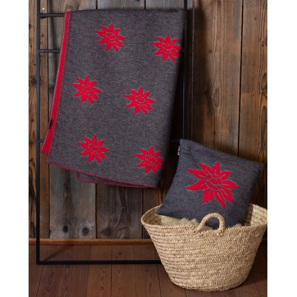 David Fussenegger Edelweis Carla structured Blanket Throw Smoke