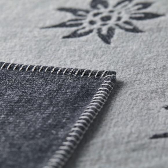 David Fussenegger Edelweis Carla structured Blanket Throw Charcoal