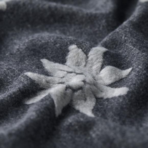 David Fussenegger Edelweis Carla structured Blanket Throw Charcoal