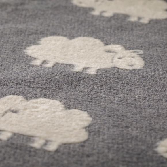 David Fussenegger Sheep Carla structured Blanket Throw Charcoal