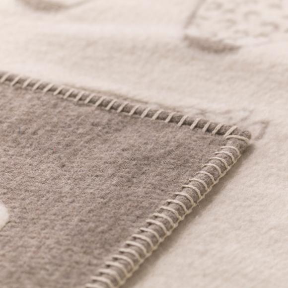 David Fussenegger Alpaca Carla structured Blanket Throw Smoke