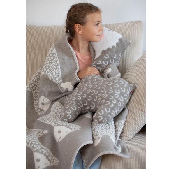 David Fussenegger Alpaca Carla structured Blanket Throw Smoke