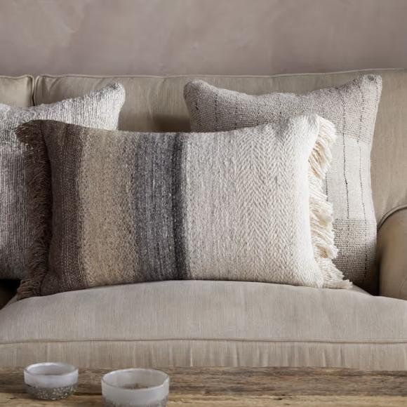 Nkuku Icai Ombre Cushion Cover - Mocha