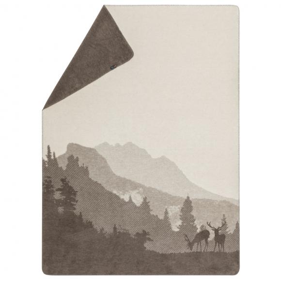 David Fussenegger Landscape / Pair of Stags Savona Blanket Throw Brown