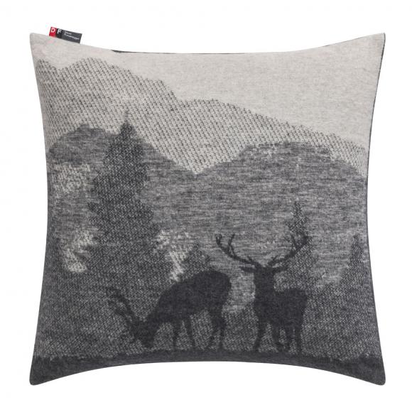 David Fussenegger Landscape / Stags Silvretta Cushion Cover Charcoal