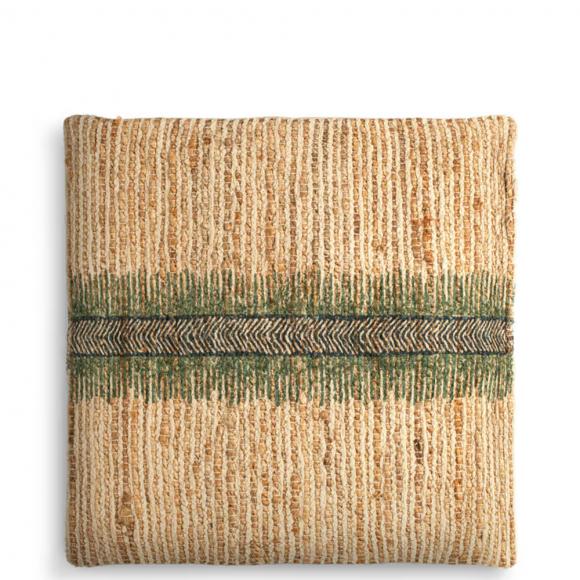 Nkuku Zairya Jute & Cotton Cushion Cover - Sea Foam