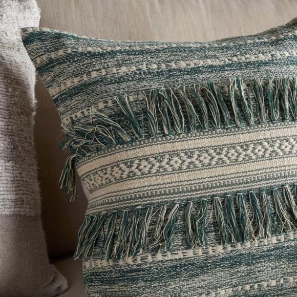 Nkuku Padal Woven Cushion Cover - Green