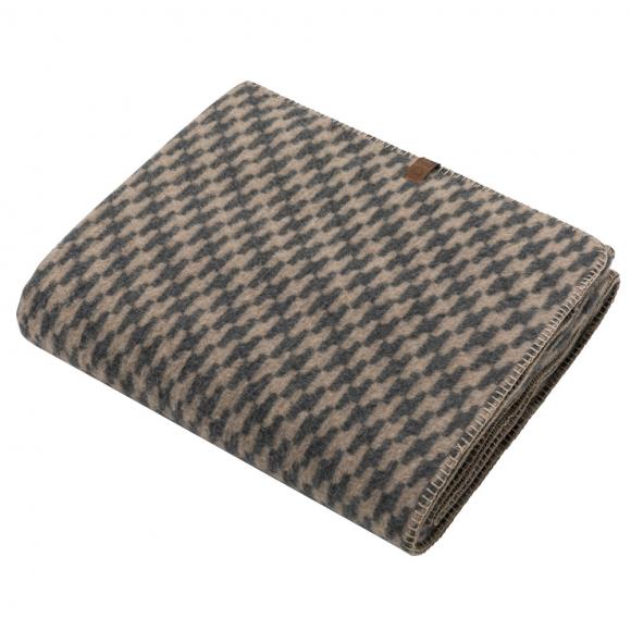David Fussenegger Merano Houndstooth Wool Blend Blanket Throw