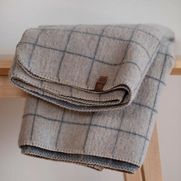 David Fussenegger Merano Checkered Wool Blend Blanket Throw