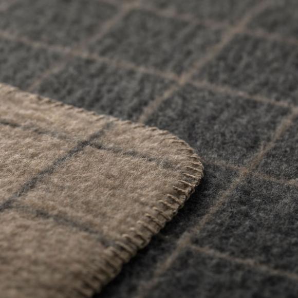 David Fussenegger Merano Checkered Wool Blend Blanket Throw