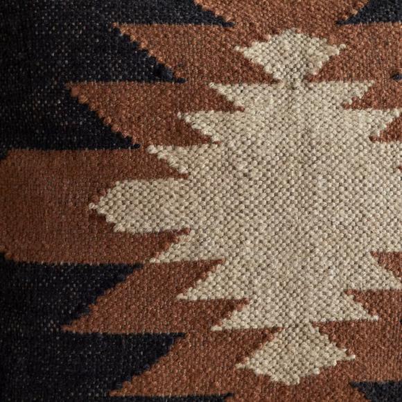Nkuku Ayyi Wool Cushion Cover - Black & Green