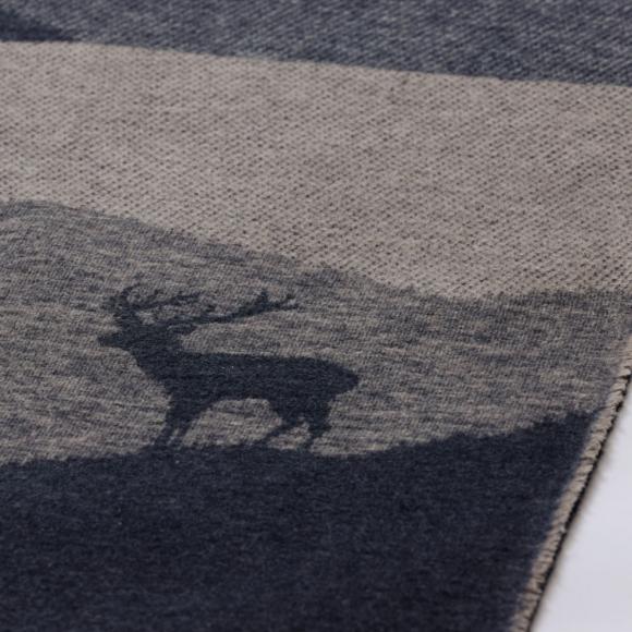 David Fussenegger Mountain Silhouettes Luca Blanket Throw Charcoal