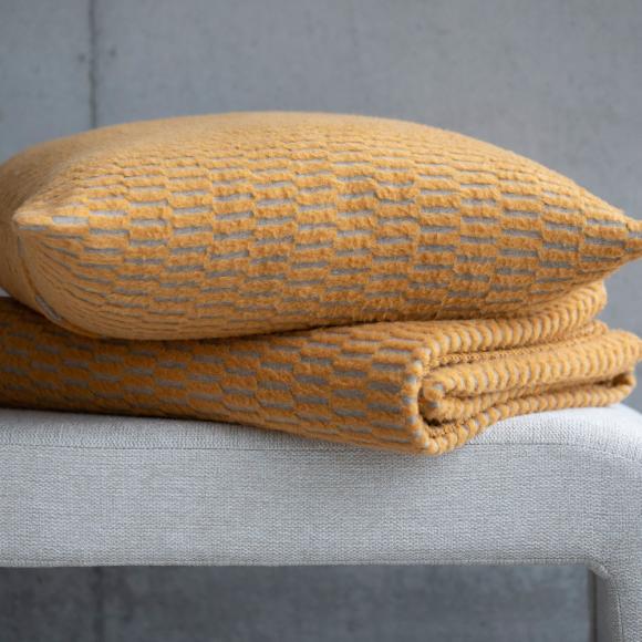 David Fussenegger Carla Grid Cushion Cover Gold