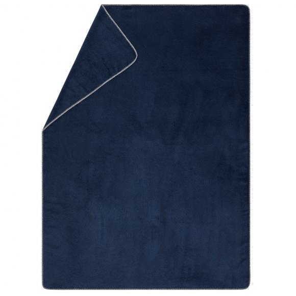 David Fussenegger Savona Velour Blanket Throw Navy