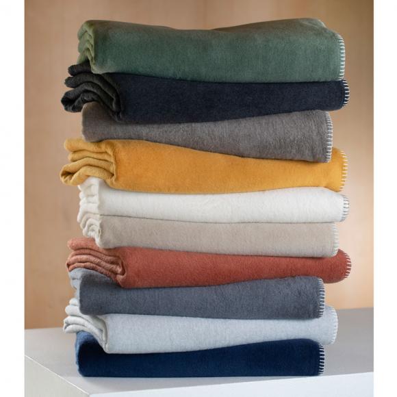 David Fussenegger Savona Velour Blanket Throw Ivy