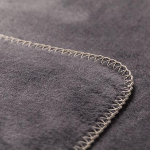 David Fussenegger Savona Velour Blanket Throw Medium Grey