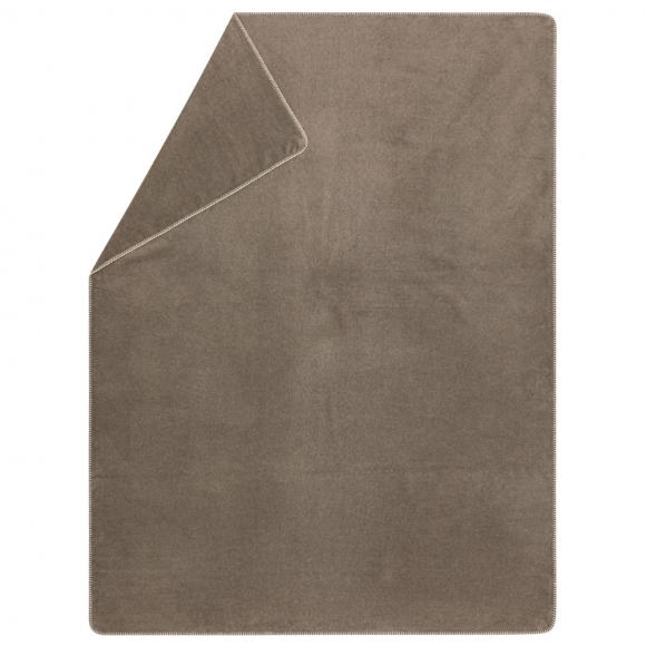 David Fussenegger Savona Velour Blanket Throw Smoke