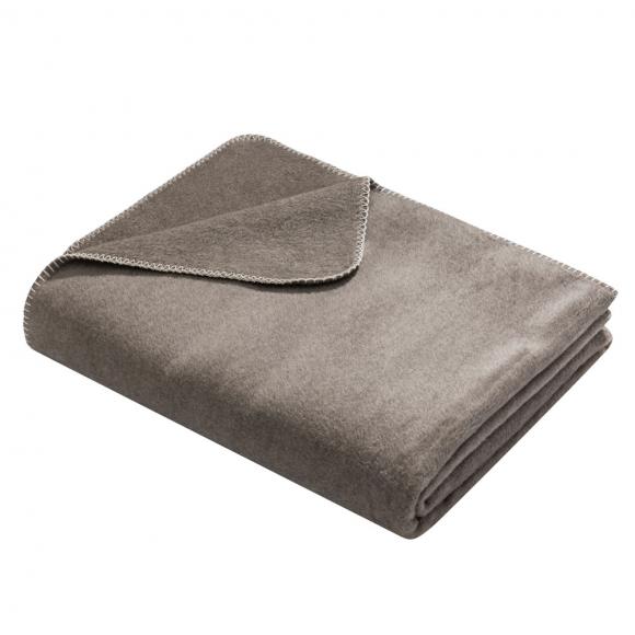 David Fussenegger Savona Velour Blanket Throw Smoke