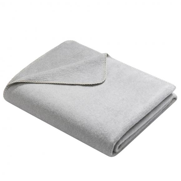 David Fussenegger Savona Velour Blanket Throw Light Grey