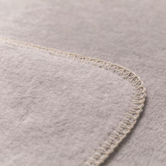 David Fussenegger Savona Velour Blanket Throw Light Grey