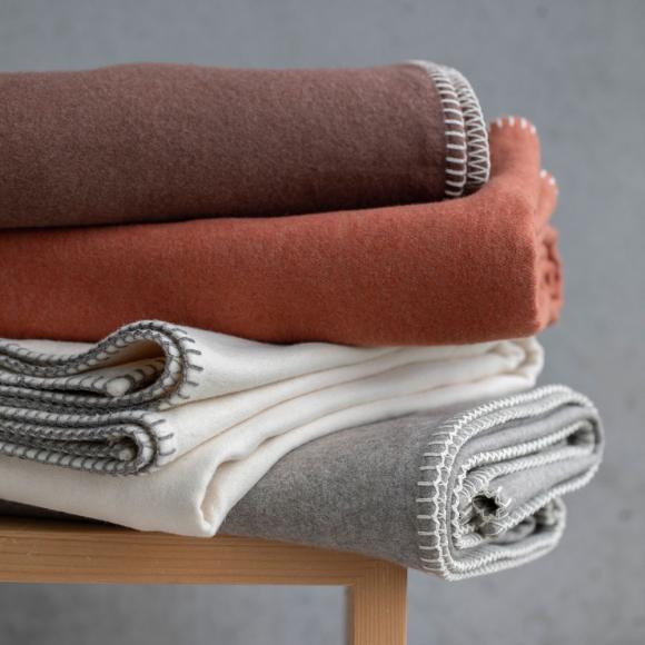 David Fussenegger Sylt Cotton Lightweight Throw Plain Cement