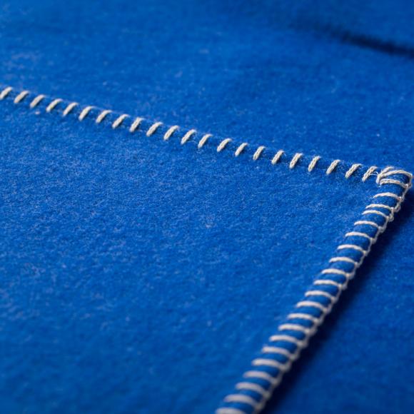 David Fussenegger Sylt Cotton Lightweight Throw Plain Royal Blue