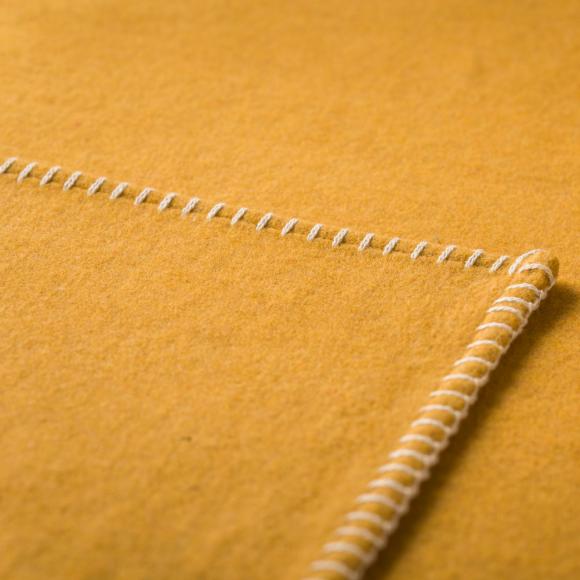 David Fussenegger Sylt Cotton Lightweight Throw Plain Gold
