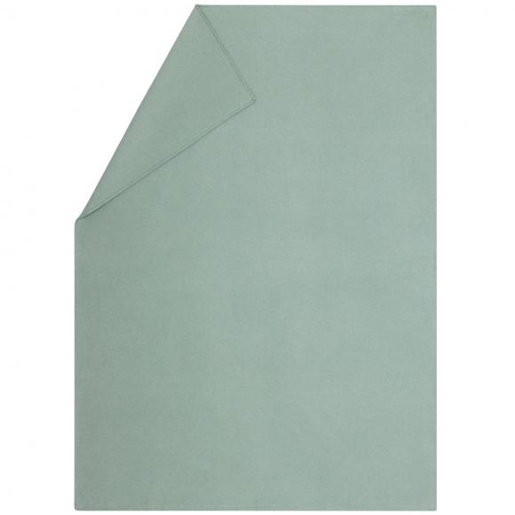 David Fussenegger Sylt Cotton Lightweight Throw Plain Glass Green