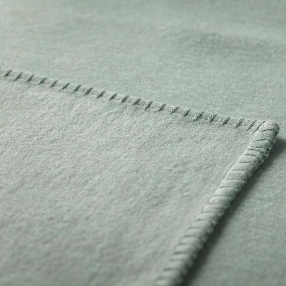 David Fussenegger Sylt Cotton Lightweight Throw Plain Glass Green