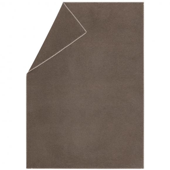David Fussenegger Sylt Cotton Lightweight Throw Plain Kaki Brown