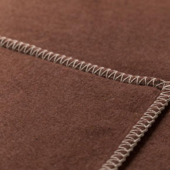 David Fussenegger Sylt Cotton Lightweight Throw Plain Mahogany