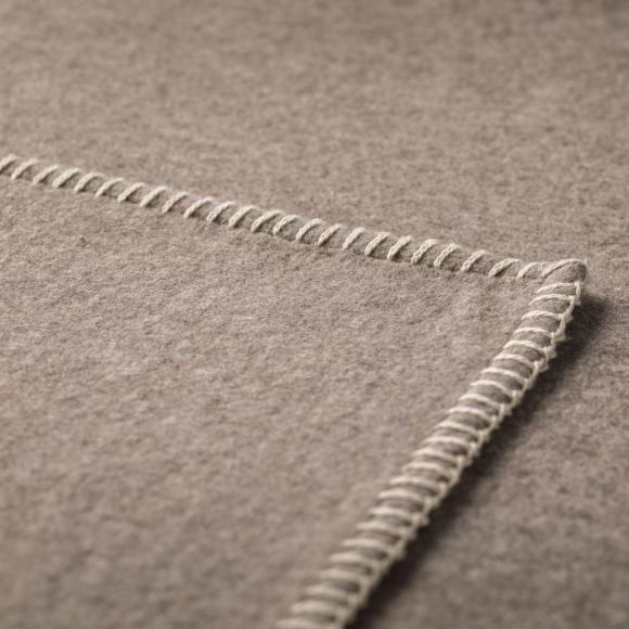 David Fussenegger Sylt Cotton Lightweight Throw Plain Mud