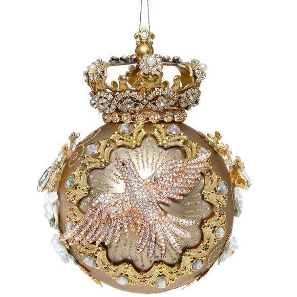 Goodwill Crown Jewels Ball Ornament Gold