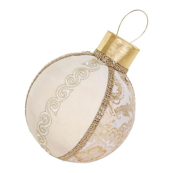 Goodwill Fabric Brocade Display Christmas Ball Table Top