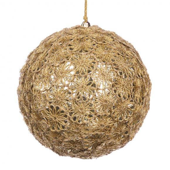 Goodwill Embroidered Lace Flower Ball Gold