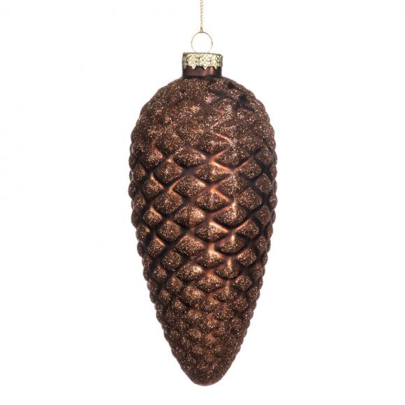 Goodwill Glass Gilt Pinecone Ornament Brown
