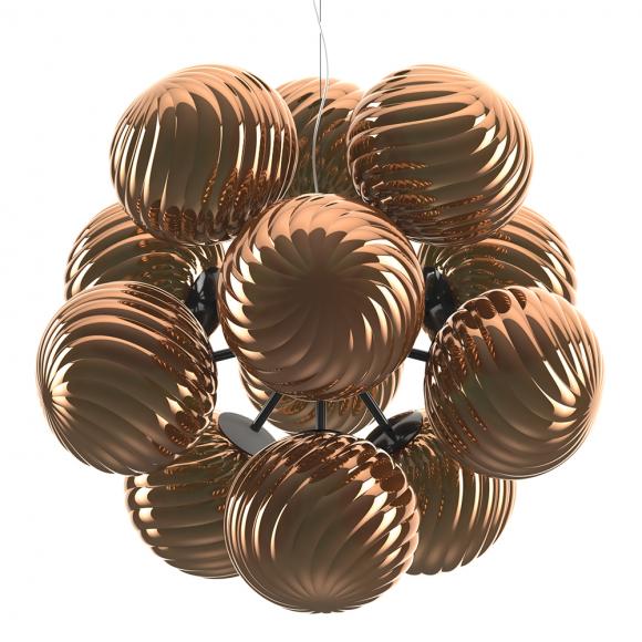 Tom Dixon Whirl LED Burst Chandelier Copper