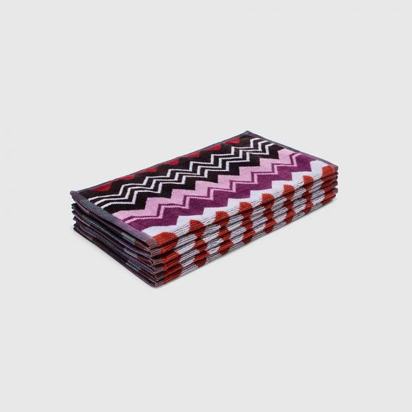 Missoni Home Giacomo 28 Bordeaux Face Towels - Box Set of Six