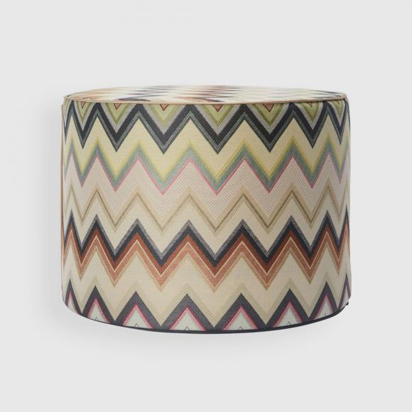Missoni Home Agadir Cylinder Pouffe 138 Multi Brown