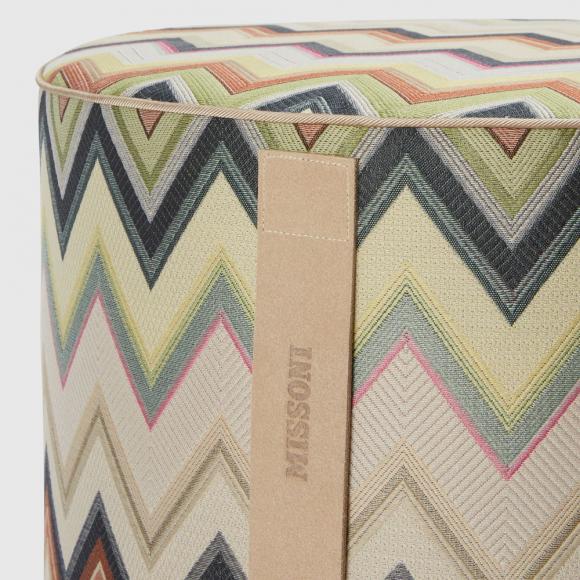 Missoni Home Agadir Cylinder Pouffe 138 Multi Brown