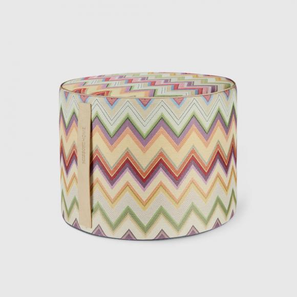 Missoni Home Agadir Cylinder Pouffe 159 Orange Multi