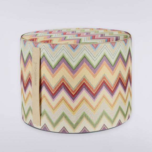 Missoni Home Agadir Cylinder Pouffe 159 Orange Multi